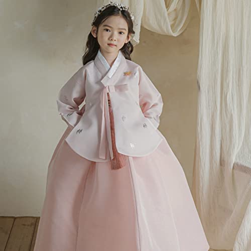 Pink Coral Dangui Girl Hanbok for 100days~15y/o Korean Dress Baby Kids Hanbok Dol Baekil2