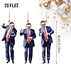 Trump Christmas Ornaments 2024 - Trump Dancing Ornament Set of 3 - Christmas Trump 2024 Ornament Acrylic 2D Christmas Tree Decorations, Trump Merchandise, Trump Xmas Gifts for Supporter (Red) #1