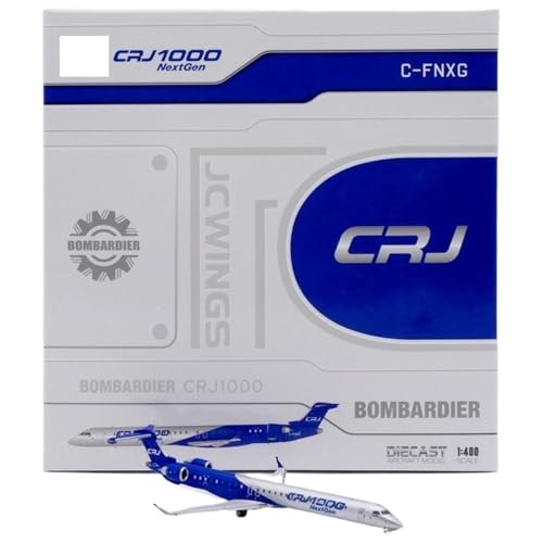 Avión Bombardier CRJ-1000ER C-FNXG en miniatura coleccionable escala 1:400 réplica fina de 9 cm