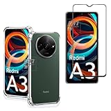 Kit Capa Anti Impacto e Película De Vidro 3D 9D Para Redmi A3