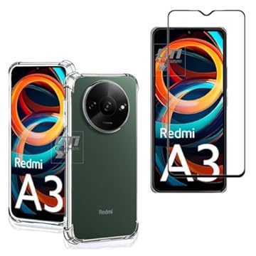 Kit Capa Anti Impacto e Película De Vidro 3D 9D Para Redmi A3