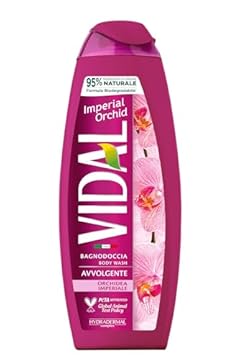 Vidal - Bagnoschiuma Orchidea Imperiale, Formula Avvolgente, Fragranza di Orchidea, Dermatologicamente Testato, 500ml