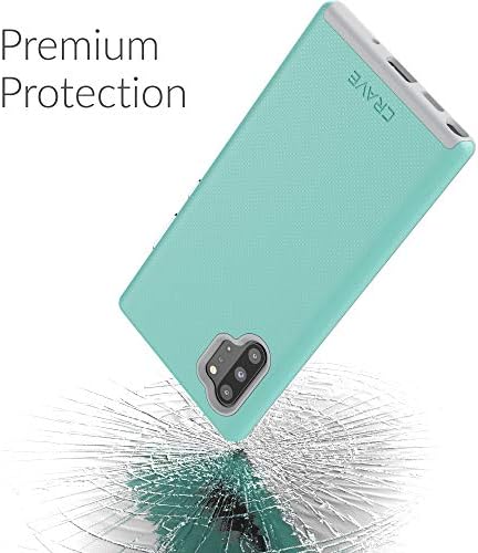 Crave Note 10+ Case, Dual Guard Protection Series Case for Samsung Galaxy Note 10 Plus - Mint/Grey