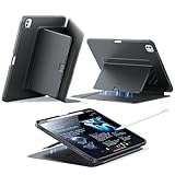 ESR iPad Pro 11インチ ケース（M5/M4、2025/2024）対応 ペン収納 耐衝撃 縦横スタンド 自動ウェイク/スリープ Pencil Pro/USB-C対応 マルチアングルケース Flipシリーズ ブラック