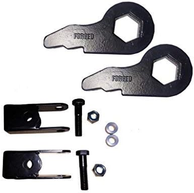 QSA 1" - 3" Adjustable Lift Keys + Shock Extenders. Compatible with 1999-2006 Chevrolet Silverado 1500 / GMC Sierra 1500 (4WD), 2000-2006 SUV Models (Tahoe, Yukon, Avalanche, Suburban) (2WD / 4WD)