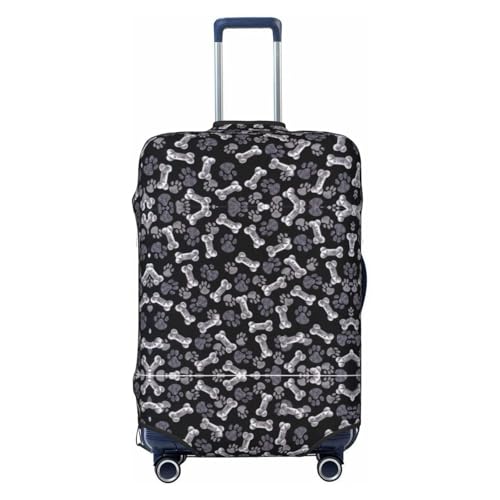 Dog Puppy Paw Print Luggage Suitcase Cover Protector Luggage Washable Covers With Concealed Zipper