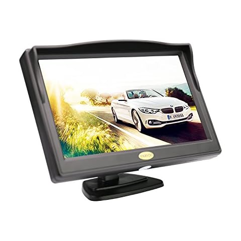 Backup Camera Monitor 5 inch, High Definition TFT LCD Monitor Display Screen for Car Rear View Camera 12V/24V-5 inch Cover