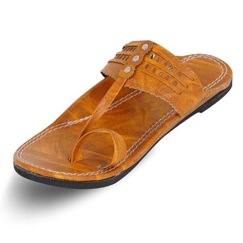Image of DFR Ethnic Sandals For Boys Men, Comfortable Men's Rajasthani Slipper Chappals