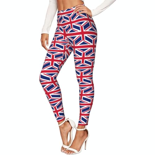 Leggings con estampado de bandera británica para rutas de senderismo y montaña
