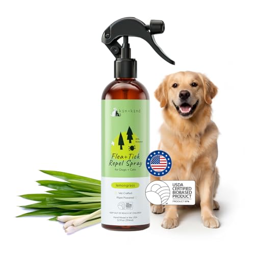 kin+kind Plant Based Flea and Tick Spray for Dogs and