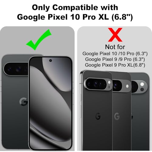 Image of Tobfit Magnetic Case for Google Pixel 10 Pro XL Phone Case, Soft-Touch, Shockproof, DustProof, Full Body Translucent Matte Back
