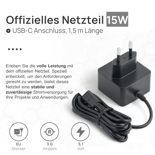 Raspberry Pi 4 4GB Starter-Kit | 64GB Black Edition | Offizielles Netzteil 15W | Offizielles Gehäuse | 4k Micro HDMI Kabel | Kühlkörper Set | USB-Kartenleser