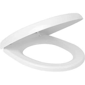 Standard Toilet Seat, For Elongated Shapes, Adjustable Hole Spacing, Slow Close Design For Silent Operation, Deodorizing, Antibacterial, For Apartments and Detached, Durable, Household DIY Replacement
