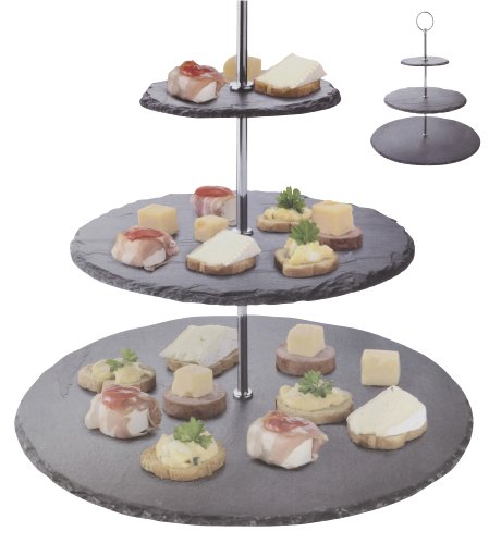 URBN-CHEF 3 Tier Slate Food Stand