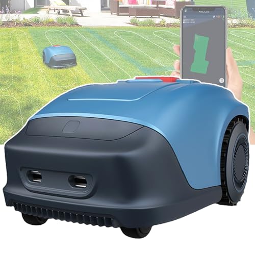 Robot Lawn Mower, Automatic Robotic Lawnmower for Grass Cutting, APP Control with Virtual Boundaries, 33% Slope, Cut Height 0.78"-1.97", Low Noise Less Than 62 dB