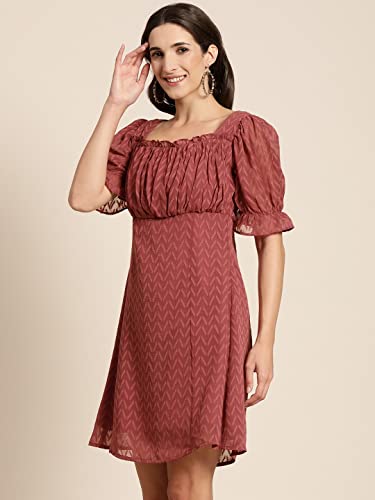 Image of Marie Claire Women's Polyester A-Line Midi Casual Dress