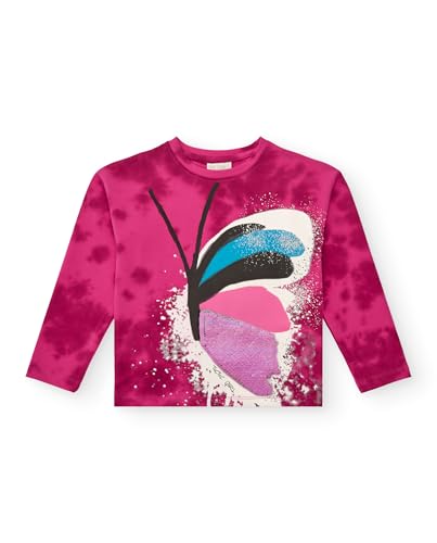 Sudadera Fucsia con Estampado de Mariposa para niña colección Crazy Feelings (Talla 5 años)