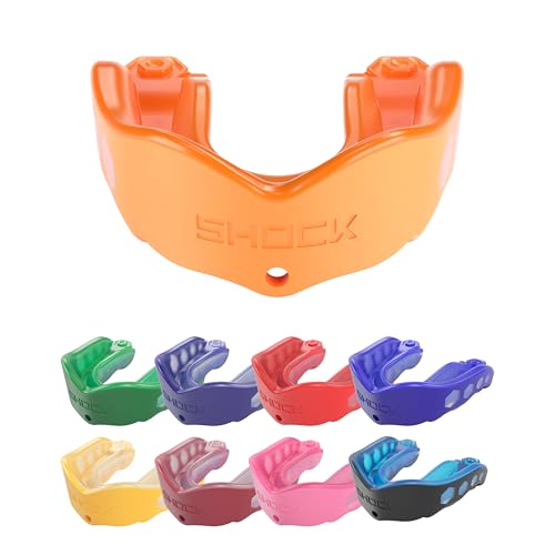 Shock Doctor Mouth Guard Sports, Hockey, Lacrosse, Baseball, Wrestling Moutguard, Gel Max Heavy Duty Protection & Custom Fit, Football Mouth Guard with Strap, Adult & Youth Mouthguard