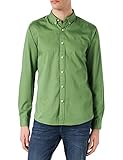 Estampado Springfield Camisa de Manga Larga Twill, Verde, S para Hombre