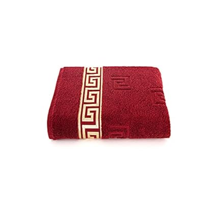 Luxus Medusa Handtuch 50x90 cm im 4er Pack - feinste Ringgarn Baumwolle / Jacquard Webung / Hochflor Frottee mit Medusa Flachprägung und goldener Medusa Bordüre (bordeaux, 4er Pack Handtuch 50x90 cm) – Bild 3