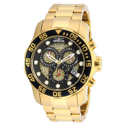 Invicta Men's 19837 Pro Diver Analog Display Swiss Quartz Gold Watch