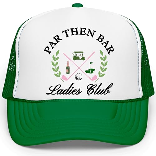 Image of Par Then Bar Ladies Club Funny Golfer Women's Classic 5 Panel Mesh Snap Back Trucker Hat