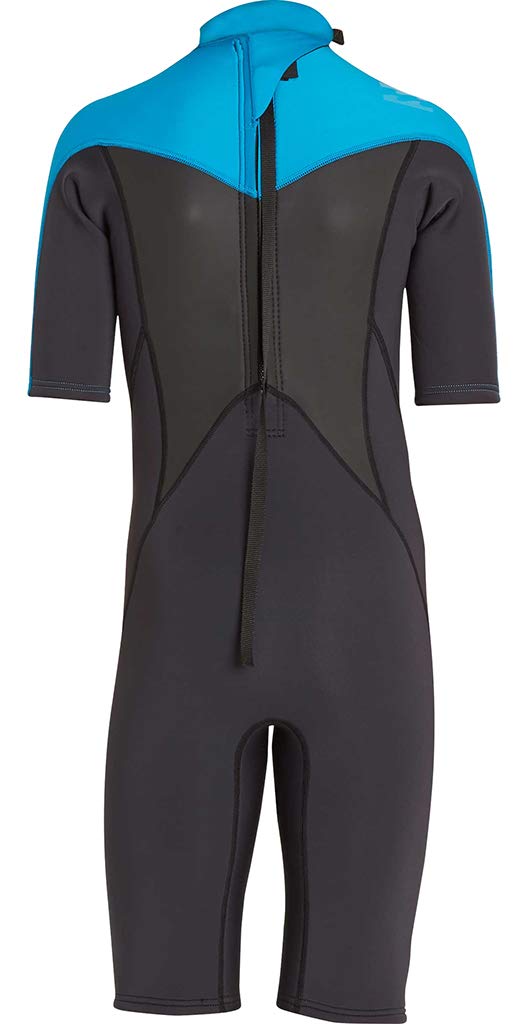 Billabong Boys' 2/2 Absolute Back Zip Short Sleeve Springsuit Turquoise 10