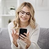 Aomig Blue Light Blocking Glasses, 1 Pc Anti Blue Light Computer Gaming Glasses for Women Men, Lightweight Blue Light Blocking Reading Filter UV(Black) - Image 5