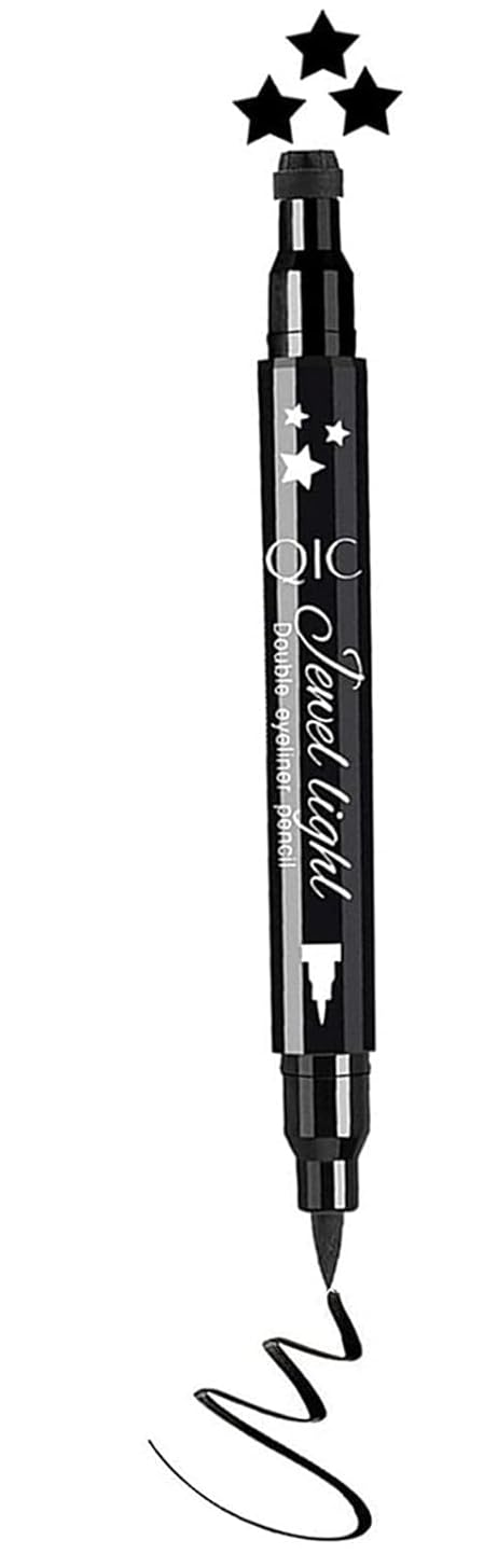 Black Liquid Eyeliner Stamp,Star Stamp Eyeliner Makeup,Double-Side Waterproof Eyeliner-image-10