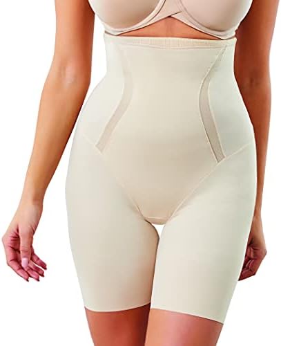 Maidenform womens Maidenform Firm Foundations Hi-waist Slimmer Thigh Shapewear, Latte Lift, Medium US