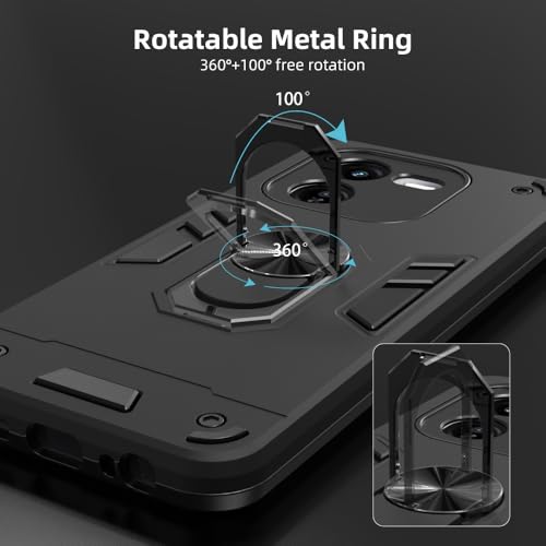 Image of NDCOM for iQOO Z9x Back Cover | Durable and Stylish iQOO Z9x Cover iQOO Z9x 5G Back Cover for Full Protection | Ring Holder Case