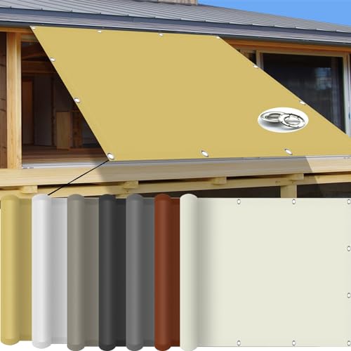 Filet d'ombrage résistant aux UV terrasse jardin crème 1x1,2m