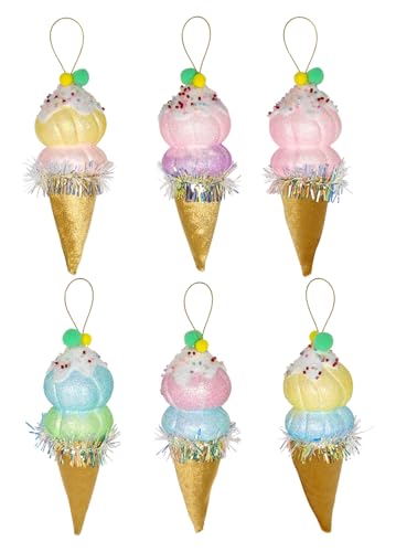LANGXUN 6 STK. Candy Land 2025 Weihnachtsbaumdeko, Party Deko Hänger Zuckerstock Weihnachtsschmuck Handwerk (17cm EIS) – Ansicht 3