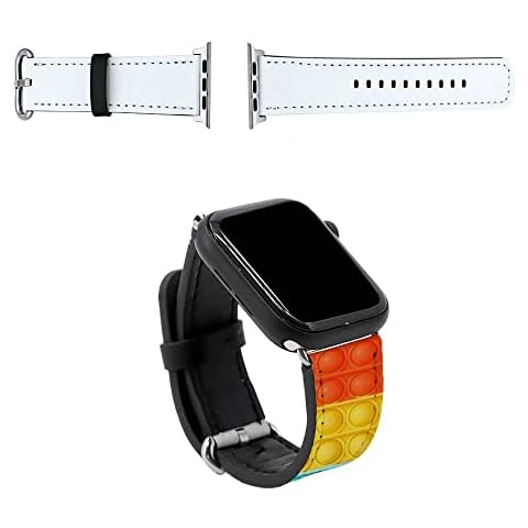 INNOSUB USA 1 Pack Small Sublimation Blank Watch Band (38-41mm), Compatible with Apple Smartwatch, DIY Custom Print, PU Leather, Personalized Band for Sublimation Printing Cover