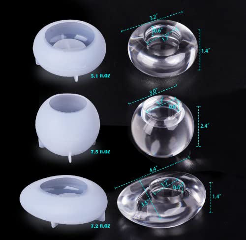 Let's Resin Tealight Candle Holder Resin Molds Silicone,3Pcs Tea Light Candle Holder Silicone Molds For Resin,Plaster,Cement Concrete,Resin Epoxy Molds Silicone For Diy Home Décor,Great For Beginners #TOP1