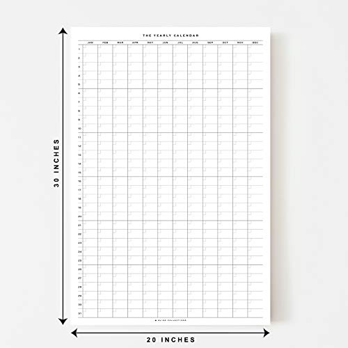 Bliss Collections Large Wall Calendar, 20 X 30 Inches Frameless Yearly Calendar To Keep Track Of All Your Annual And Perpetual Special Events Year After Year, Oversized Calendars For Home Or Office #TOP6