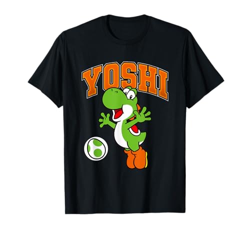 Super Mario Yoshi Big Character Collegiate Style T-Shirt