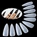 AORAEM Long Stiletto Sharp False Nails Natural Claw Full Cover Artificial Fake Nails Tips Art Tip 500PCS For Nail Salon 10 Sizes (Natural)