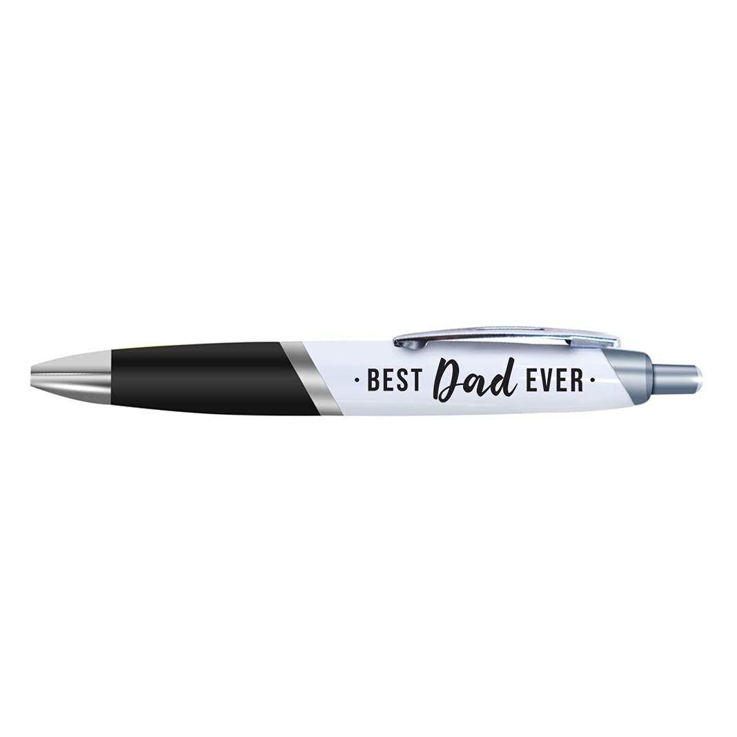 Destination 1 x Black Best Dad Ever Pen - Father's Day Daddy Office Work Birthday #UV00013