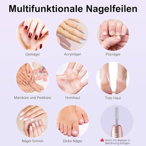 COSLUS C20 Elektrischer Nagelfräser, Professionelles 11 in 1 Set, Gold