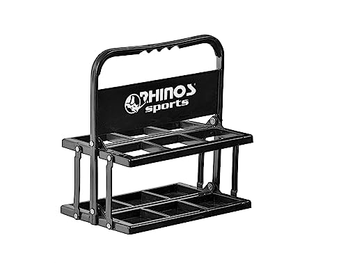 RHINOS sports Portabidones para 6 botellas, bandeja para 6 botellas, plegable