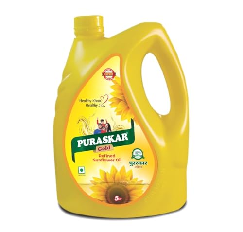 Raffiniertes Sonnenblumenöl zum Kochen – 5 Liter, reich an Antioxidantien, leckeres & gesundes Sonnenblumenkochöl, nährstoffreiches Speiseöl, ideal zum Kochen, Braten und Backen