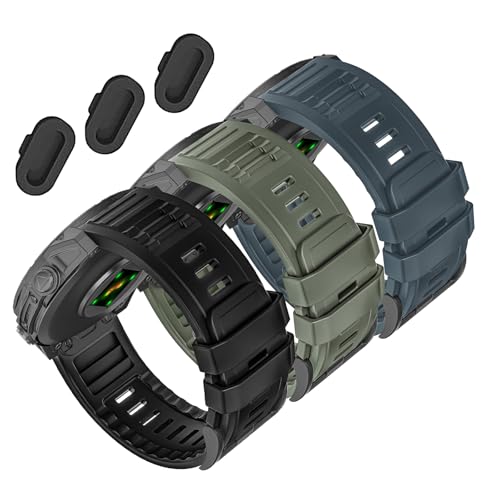 Image of 26mm Quickfit Silicone Watch Bands Compatible with Garmin Fenix 8 Pro /quatix 8 51mm /Fenix 7X /7X Pro /6X /6X Pro /5X /5X Plus /3 HR /Enduro 3 2 /Descent Mk3i 51mm /Mk2i /Tactix 8 /7 pro /epix Pro 51MM