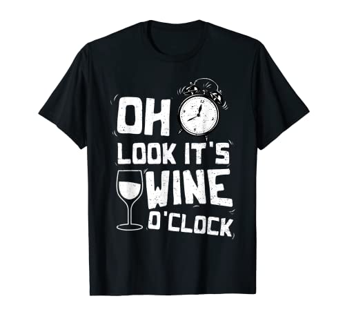 Vino: Oh Look Its Wine O Clock - Vino Camiseta