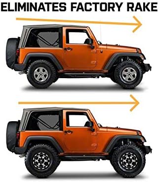Mammoth 2-Inch Front / 1-Inch Rear Leveling Kit with Sway Bar End Links | Urethane Coil Spacers for Added Ground Clearance | Compatible with 2007–2018 Jeep Wrangler JK 2-Door & 4-Door