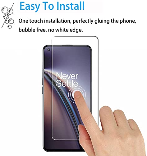 Image of ZARALA Tempered Glass Screen Protector Compatible for (Black) with Edge to Edge Coverage and Easy Installation kit (OnePlus Nord CE 5G)