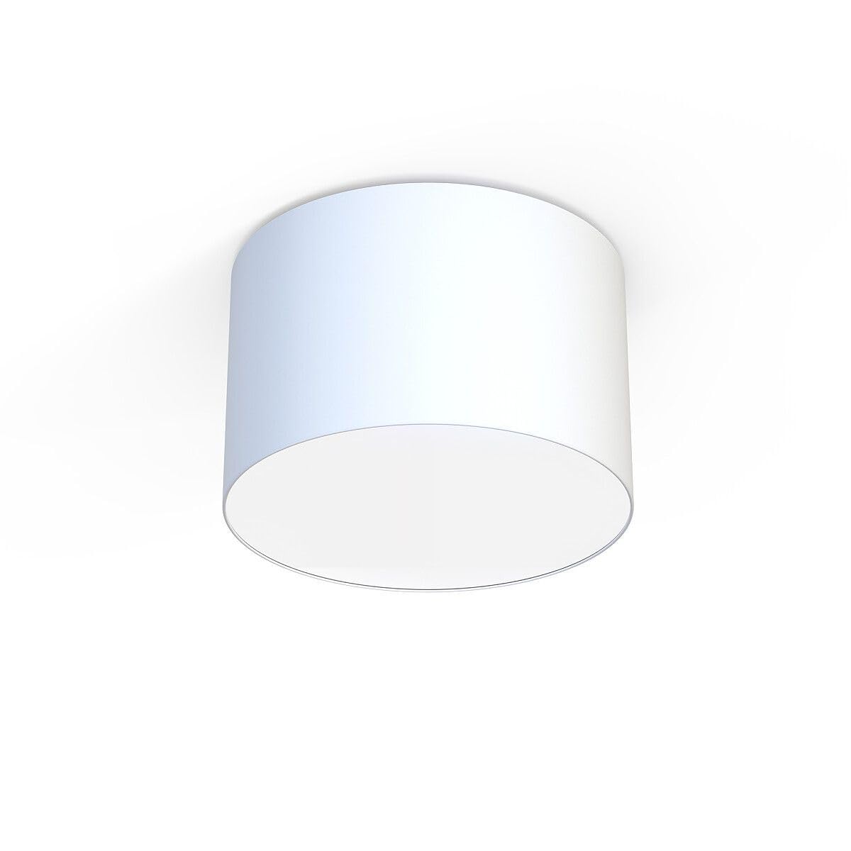 Licht-Erlebnisse Deckenleuchte rund weiß 3-flammig Deckenlampe modern Stoffschirm Leuchte Zylinder Form Wohnzimmer Beleuchtung Küchenlampe Flur moderne Schlafzimmerleuchte