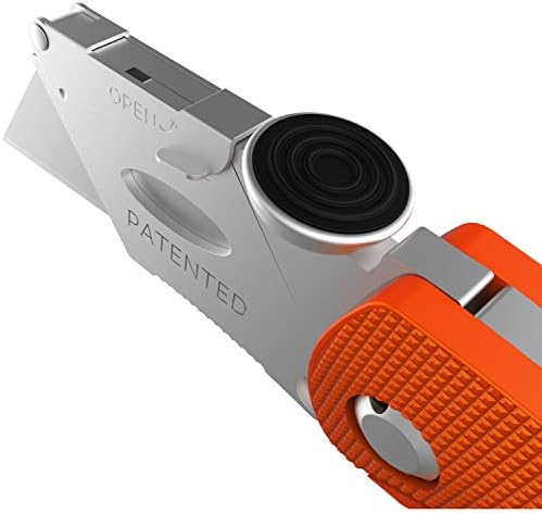 Presch Utility Knives - Foldable Professional Extra-Sharp Metal Cutter Knife - 10 Spare Blades for Cutting Carpet and for Tradesman - Folding Knife