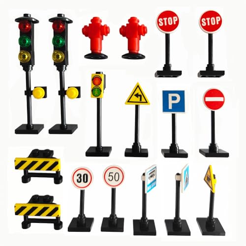 Road Signs, Traffic Lights Building Block Pack, City...