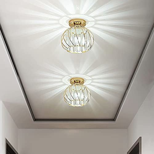 Lámpara de techo de cristal semi-empotrada para iluminación de pasillos 2